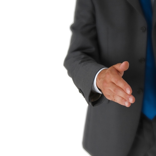 Business Mann / Begrüssung